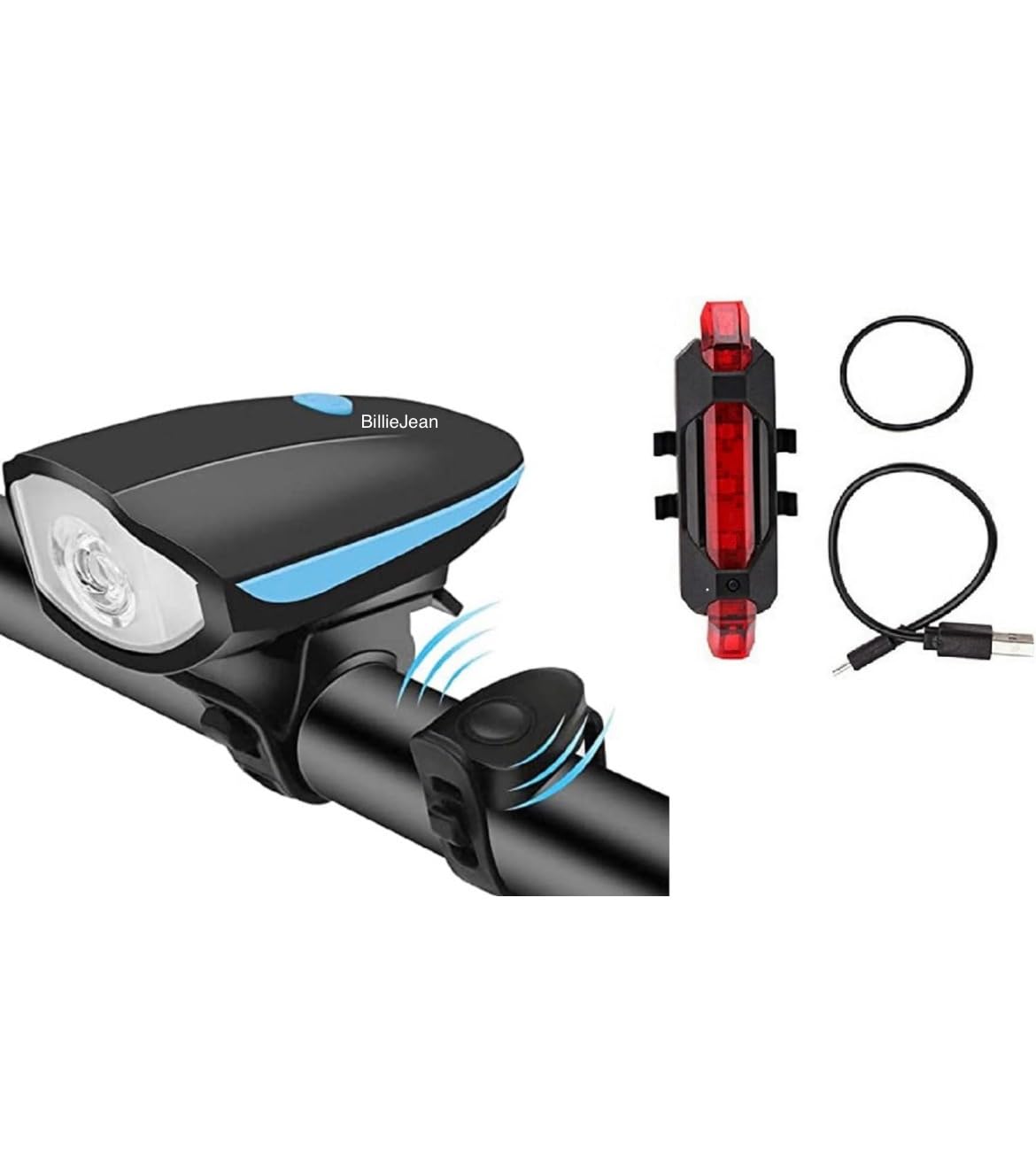 BillieJean 2-in-1 Rechargeable Cycle Light and Horn with Cycle Tail Light LED Bicycle Light for Bicycle Front Rear Light Combo (B0CJLZ14TC) Amazon Price History, Amazon Price Tracker