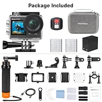 AKASO Brave 4 Pro Action Cam 4K30FPS 20MP mit Schwimmender Handgriff und Tasche 40M Unterwasserkamera Ultra HD Touchscreen 170 ° Weitwinkel, EIS Stabilisierung, 5X Zoom, 2.4G Fernbedienung und 2 Akkus – Ansicht 9