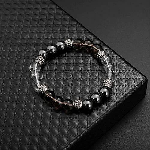 Bracelet hématite perles de cristal finitions luxe - 6
