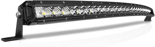 Rigidhorse 32 Inch Curved LED Light Bar, 240W Super Bright Flood & SpotBeam Combo - 48000LM Off Road Driving Single Row Light Bars for Trucks for Jeep Trucks Boats ATV UTV Cars