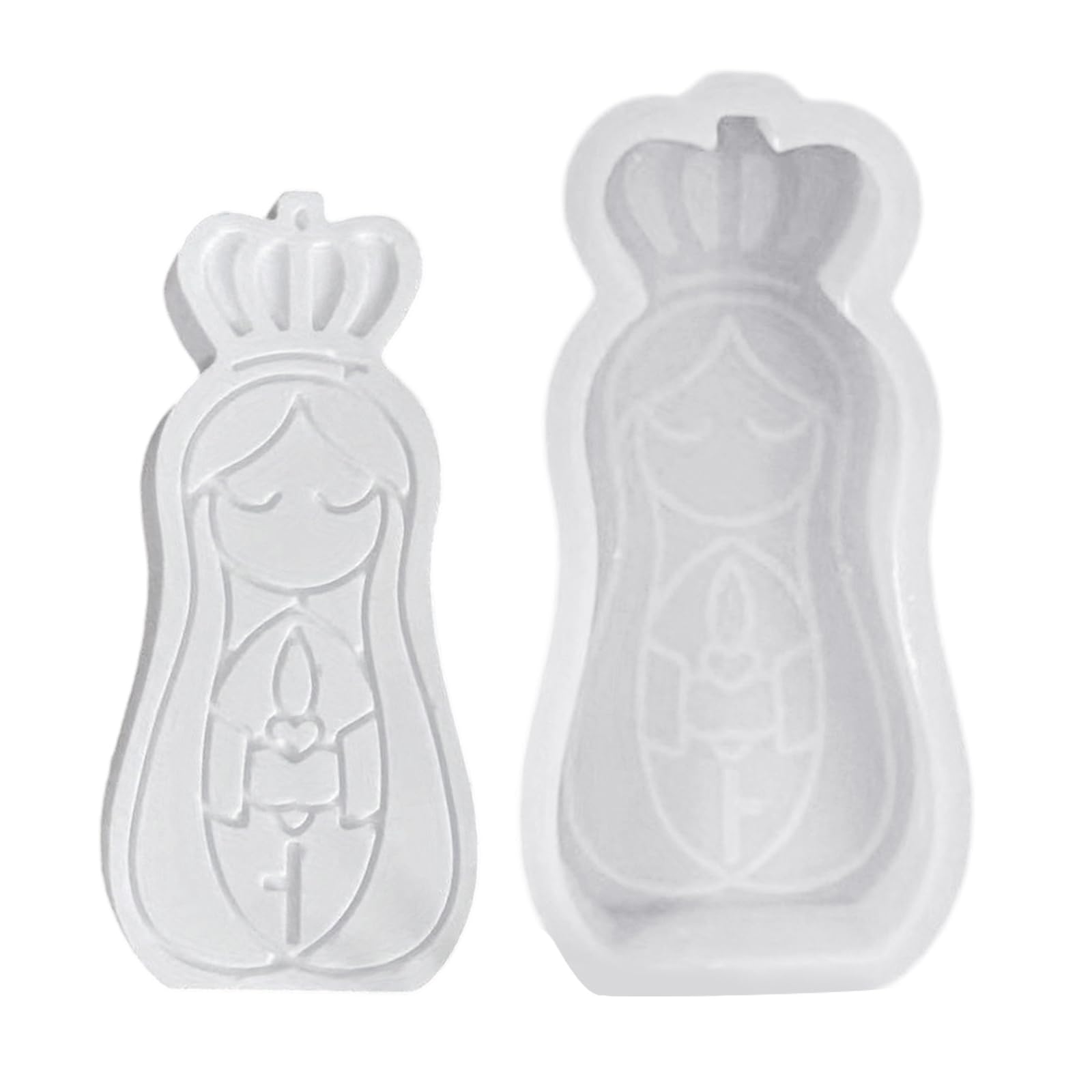 Msioytog Efficient Lover Making Molds Food Grade Materials Artistic Design for Resin Plasters Projects Easy Release Molds