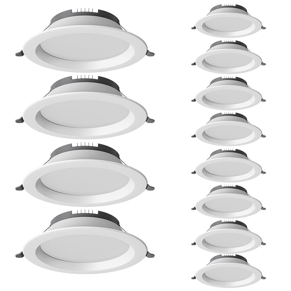 GTHTUHFD Led Recessed Dimmable Retrofit Downlight Set Of 12,2.5-6.5In Disk Light White Ultra Thin Can Lights 5W,9W,12W,18W Eyeball Ceilling Potlight-High Brightness,12w
