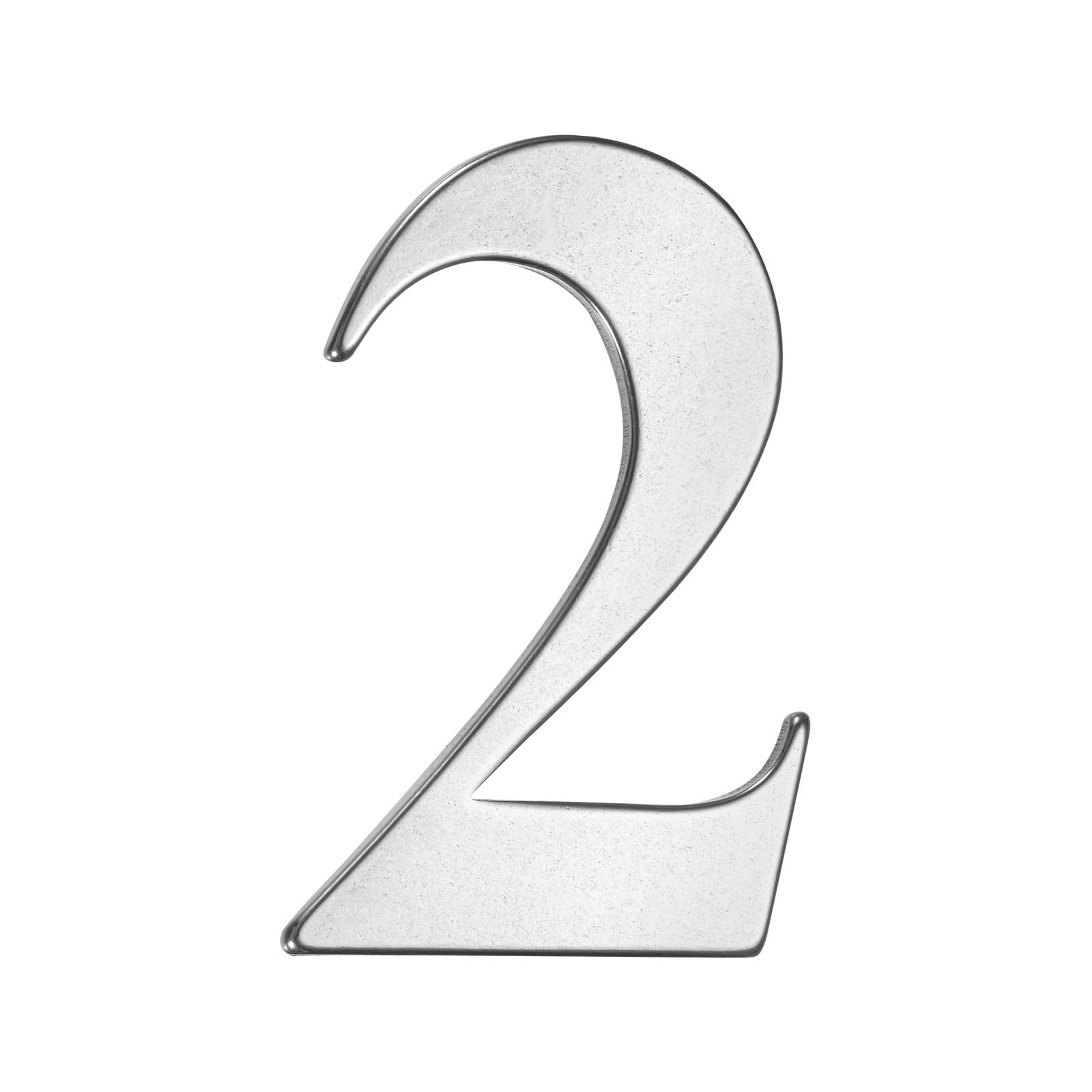 M METERXITY 1-Pack Self-adhesive House Number, 2 Inch 304 Stainless Steel Mailbox Number Address Number For House/Office/Hotel/Farmhouse, House Number