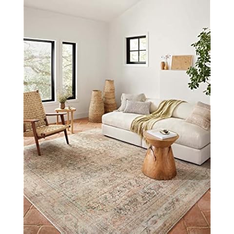 Loloi II Adrian Collection ADR-01 Natural / Apricot, Traditional 2'-3" x 3'-9" Accent Rug Cover