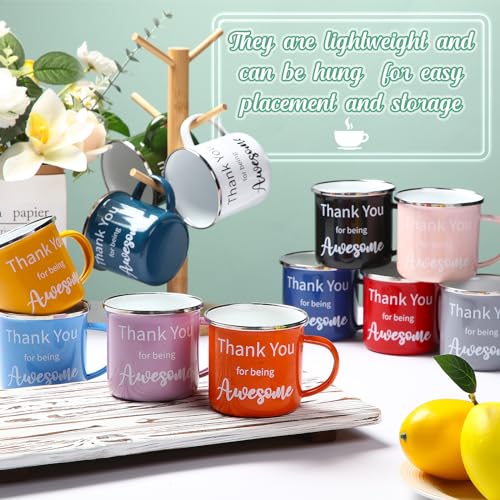 24 tazas esmaltadas Mumufy multicolor 12 oz set miniatura 3