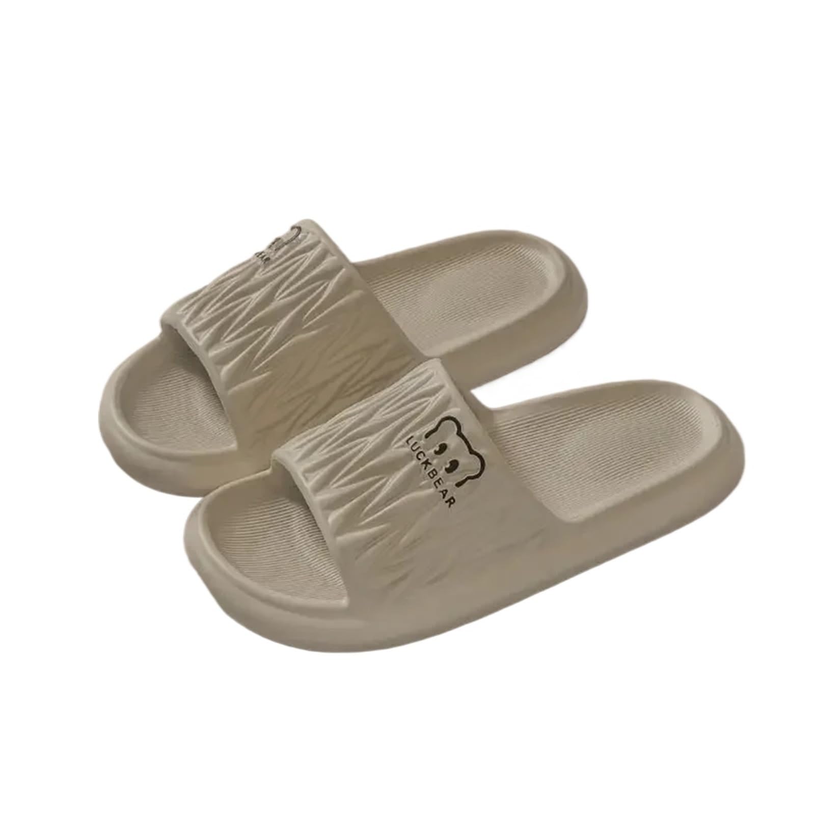 Ciabatte Donna Estive Ciabatte estive da Donna in Eva da Uomo, da Bagno, da Spiaggia, for la casa, Antiscivolo, Piatte, for Coppia, da Interno(Light Khaki,40-41)