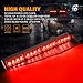 Xprite LED Emergency Visor Strobe Light Bar, Interior Windshield Hazard Warning Caution Lights with Dual Bracket Mount for Ambulance Volunteer Firefighter Vehicles Trucks - Red