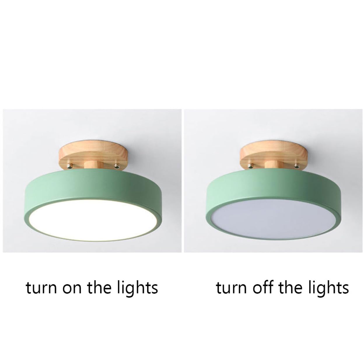 Plafoniera Semi-incasso Schoolhouse Fixture, Colore Verde, 18W