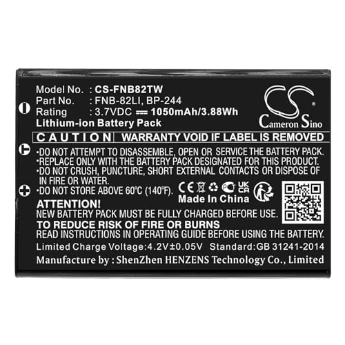 Capacità: 1050mAh Battery for YAESU VX-1 VX-2 VX-2E VX-2R FNB-82LI 3.7V 1050mAh