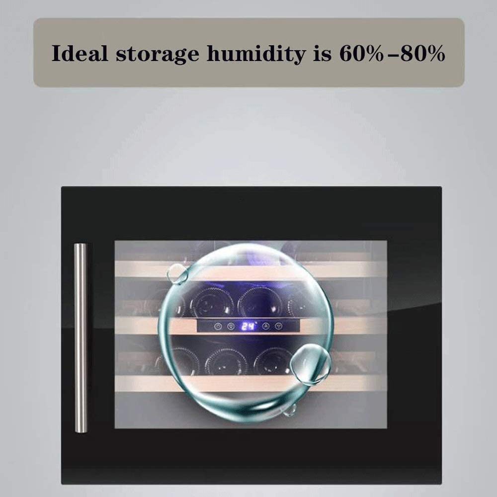 A1dfdfgoqsfg 24 Bottle Wine Cooler Wine Refrigerator Wine Cooler Digital Refrigerator With Constant Temperature Freestanding Smoke Glass Door on Fridge.com - View 4
