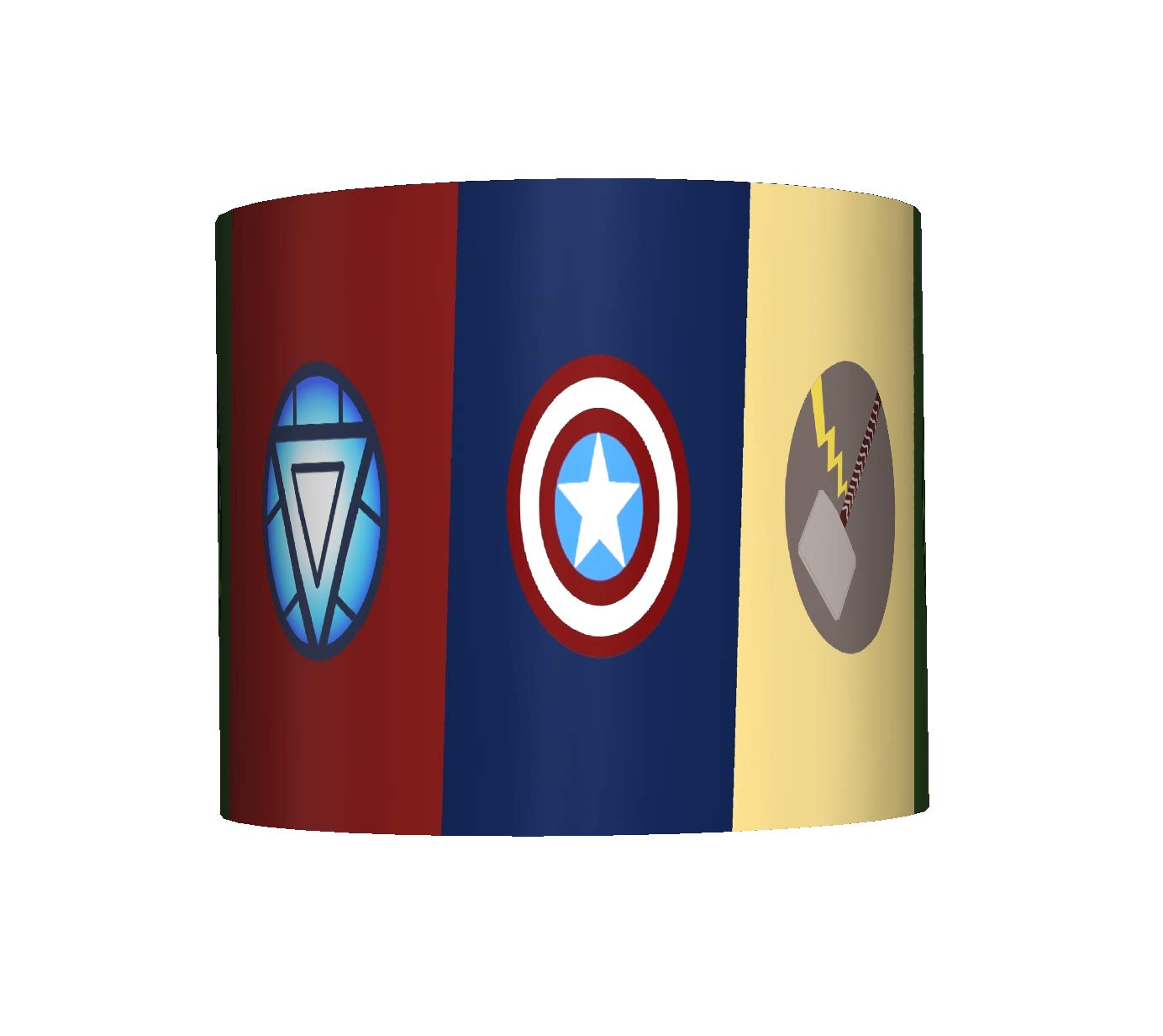 Avengers Symbols ~ Ceiling LAMPSHADE ~ 10" Drum ~ Boys LAMP Bedroom Shade