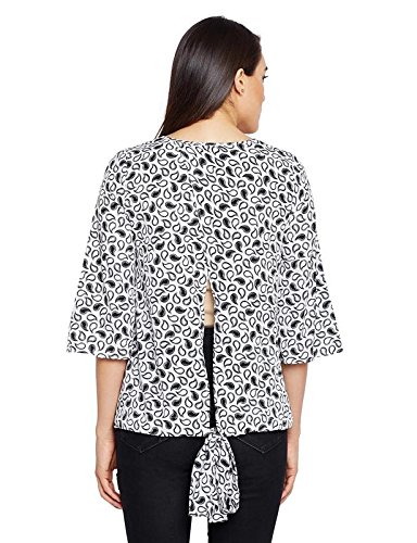 Image of oxolloxo Women's Round Neck Polyester Short Sleeve Printed Top