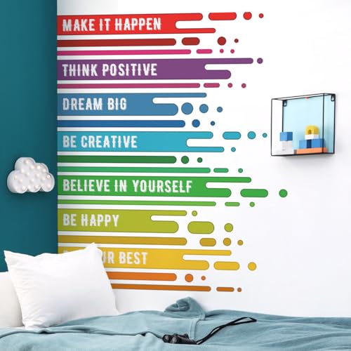 Vinilo decorativo removible con cita inspiradora 30x90 cm miniatura 7