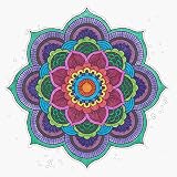 EB Store Lotus Flower Mandala Vinyl Waterproof Sticker Decal Car Laptop Wall Window Bumper Sticker 5 inch