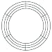 BBTO 3 Pack Green Wire Wreath Frame Christmas Holiday New Year Metal Wire Ring Valentines Decorations for Floral Arrangements (14 Inch)