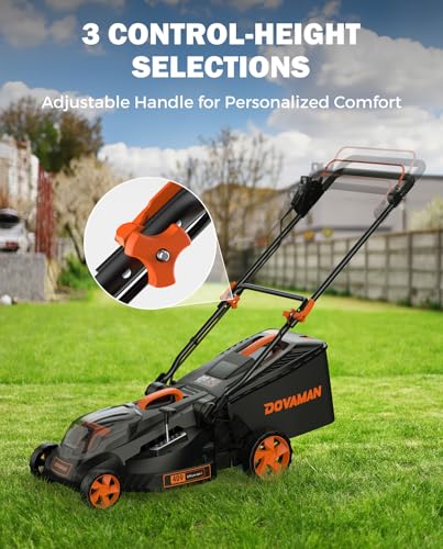 Image of 40V 19 inch Cordless Lawn Mower, Brushless Push Lawn Mower w / 13.2Gal Bag, 98% Grass Collection, 3-Step Quicker Foldable, 6-Position Height Adjustment Meets Various Cutting Needs