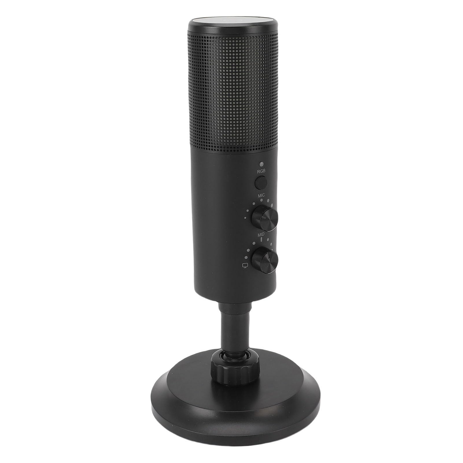 Yunseity USB Gaming Microphone for PC, Noise Cancellation Condenser Mic with RGB Lights, Cardioid Condenser Microphone for Mobile Phone Live Streaming Recording for OS X and for Win