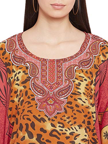 Image of Oussum Women Polyester Casual Long Plus Size Beach Caftan Cover Up Maxi Dress 1X-3X Summer Kaftan Dresses for Women