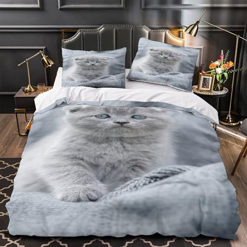 Housse de couette microfibre résistant lit simple ado gris fermeture éclair