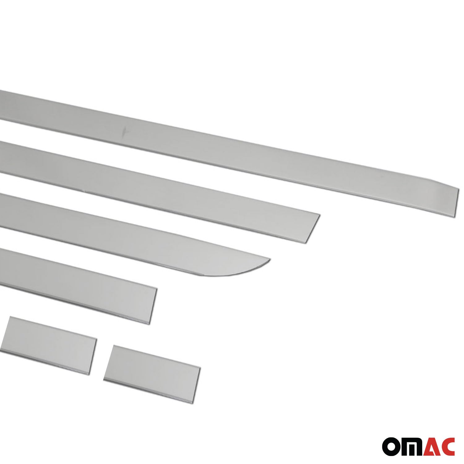 OMAC Seitentürleiste Türschutz Compatible con Mercedes Vito 2014-2026 L3 Langer Schiebetür Cromado