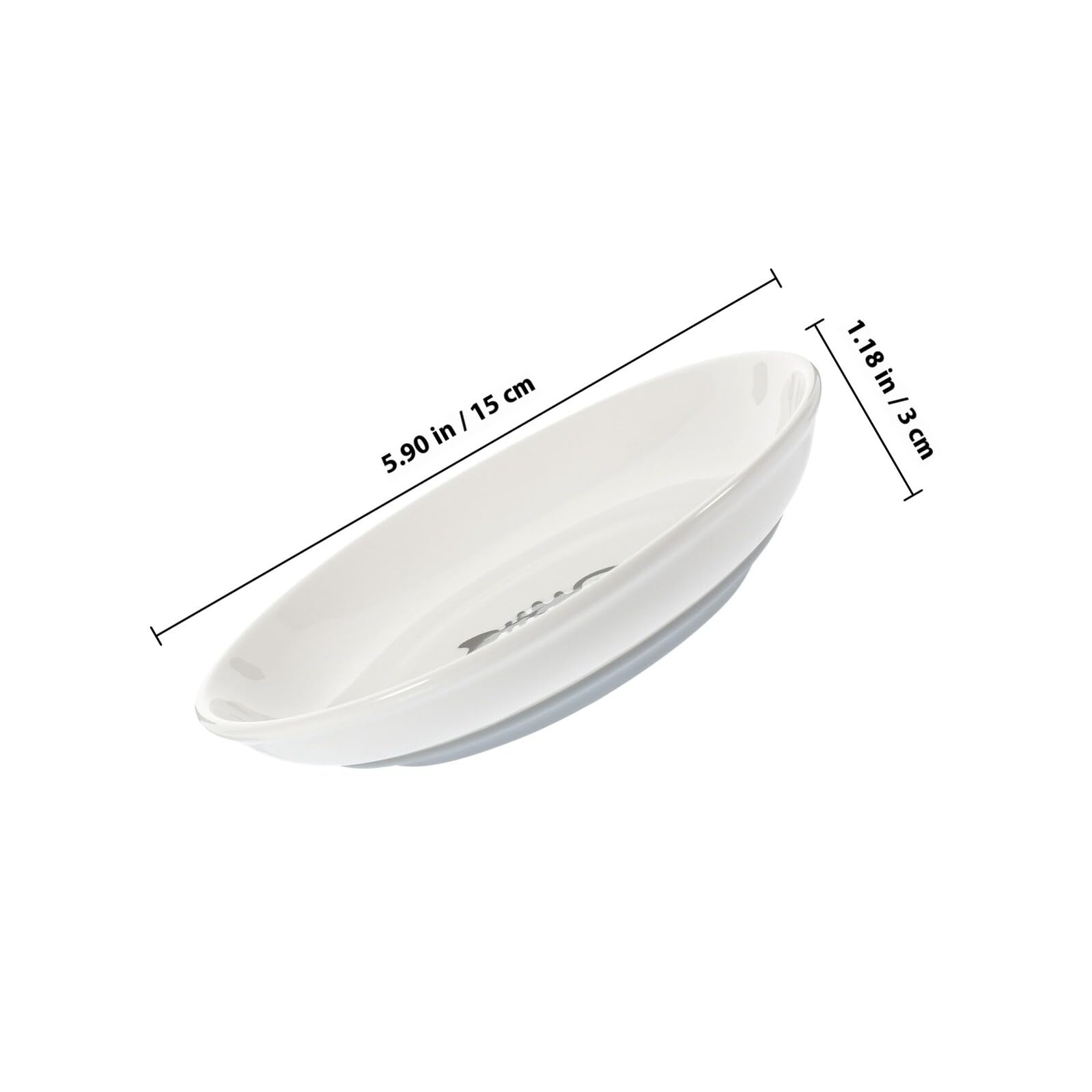 SUPVOX 3 Pièces Set de Gamelles Chat Céramique Ronde avec Base Antidérapante Silicone Bol Plat Large pour et à Courtes Fatigue des Moustaches Entretien Facile