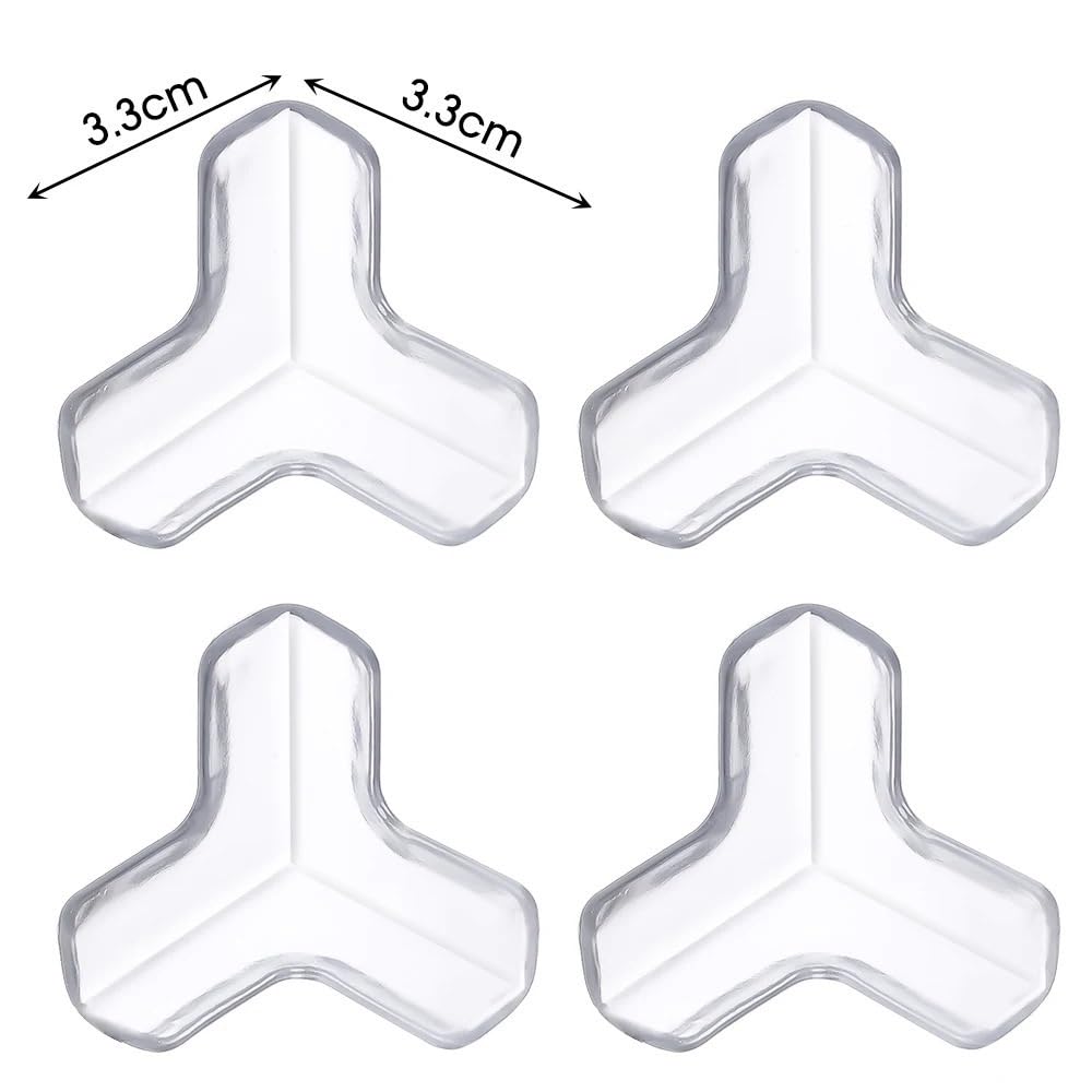 4/8/12 Pezzi Adesivo Anti-collisione A Forma Di T for Tavolo Angolare A Prova Bambino, Copertura Protettiva Trasparente for Bambini(8pcs)