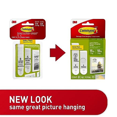 Image of Picture Hanging Strips, Removable, Holds Up to 16