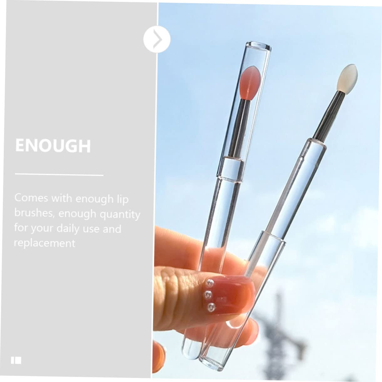 4pcs Silicone Lip Brush with Lid Multi-use Lip Portable Lip Lip Mask Brush Lidded Lip Cosmetic Lipstick Brush Makeup Use Lipstick Brush Makeup Supplies Lip Gloss