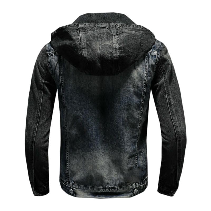 Veste en jean à capuche homme pour look décontracté sans effort automne - 2
