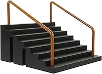 Vista 11 de Alasum Mini rampa de parque de patinetas para niños, accesorios de plástico para patineta, rampa de tubo de cuarto para patineta de mano y mini