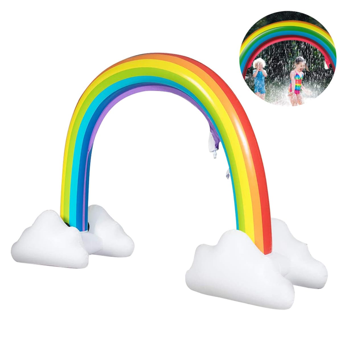Jouet Arche Gonflable à Jet D’Eau, PVC, pour Garçon et Filles, Jardin