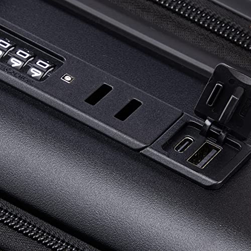 サムソナイト スーツケース ネオポッド NEO POD スピナー55/20 エキスパンダブル イージーアクセス 旧モデル USBポート付き 機内持ち込み可 41/48L 55cm 3.3kg ブラック