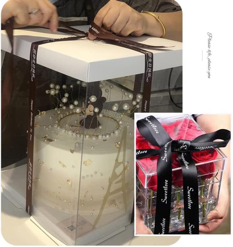 Miniatura 7 de Cinta personalizada de satén personalizada para envolver regalos, manualidades, paquete de costura, recuerdos con nombre de texto, icono, 1 rollo de