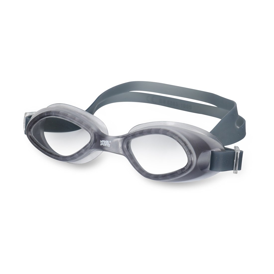 Vector X VIVA-75-GRY Plastic Swimming Goggles, Medium (Grey)