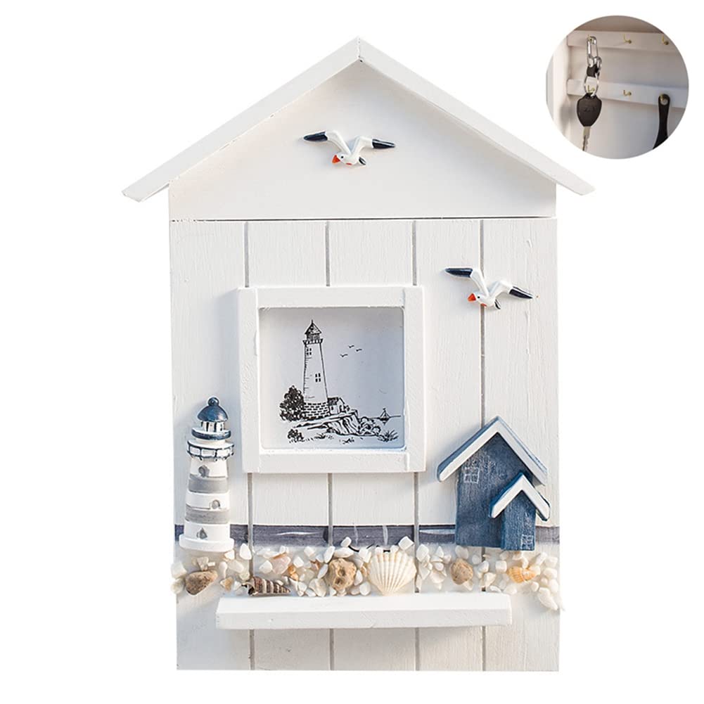 DéCoration dans L'OcéAn BoîTe à CléS Clé Suspendue au Mur de L'Armoire BoîTe de Rangement Oiseaux de Mer