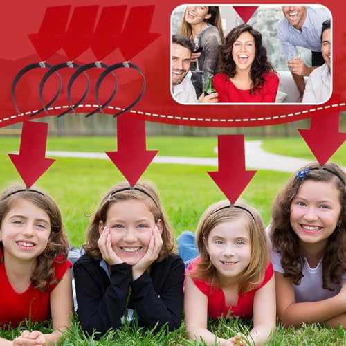 GNHG 4 Stück Pfeile Auf Dem Kopf Rot, Haarreif Pfeil, Halloween Stirnband, stirnband-spiel Lustige Party-stirnbänder Mit Pfeilspitze Weihnachtskopf-boppers-stirnband Niedliche Kopfbedeckung