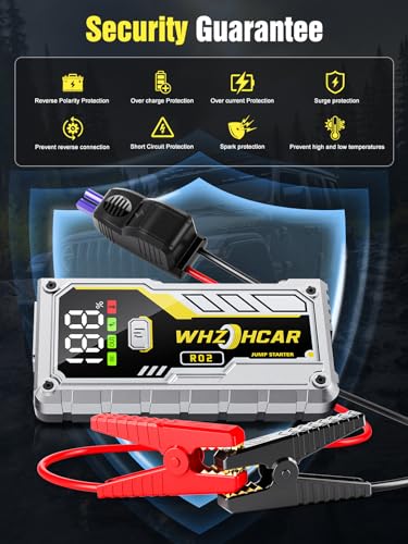Image of Jump Starter Power Bank LCD 5000 A Portable Car Jump Starter 12 V