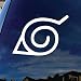 SoCoolDesign Hidden Leaf Village Car Window Vinyl Decal Sticker 5" Wide (White)