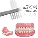 GLEAVI Adult Toothbrush Set 3Pcs Compact Dual-Head Dental Toothbrushes for Dentures Soft Bristle Tooth Brushes for Adults Effective Oral Care