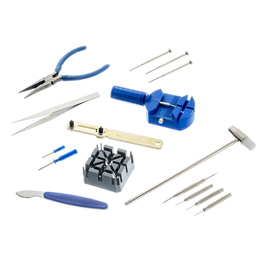 SE 16-Piece Watch Repair Tool Kit - Comprehensive Set for Watch Maintenance and Repair, Ideal for Hobbyists and Professionals - JT6221