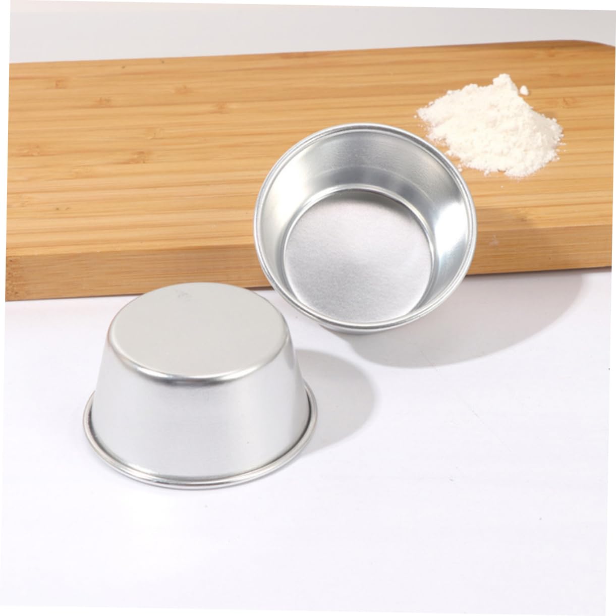 Moule à Pâtisserie Rond 3 Pièces en Acier Carbone Argenté | Revêtement Antiadhésif, Usage Boulangerie et Diy, Lot Pratique pour Desserts et Tartes