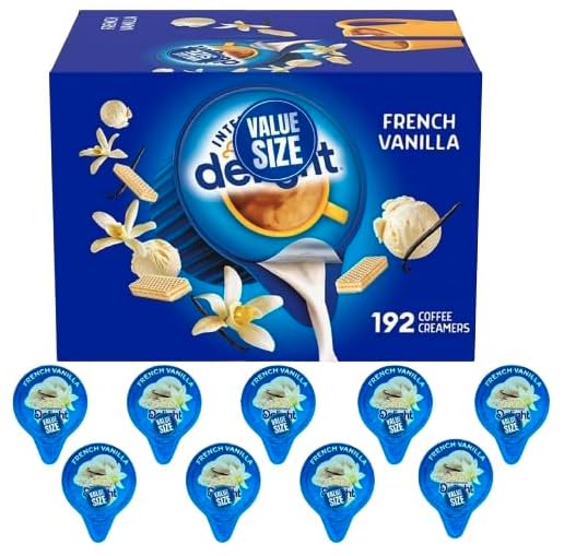 French Vanilla Coffee Creamer Singles, 192 Creamer Singles Included Great for Offices, Restaurants, Coffee, Bar, Gift and Homes