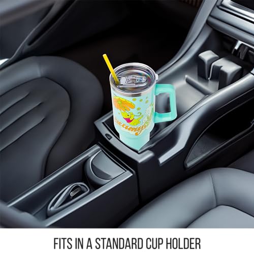 Image of Silver Buffalo Disney Winnie the Pooh inchDreamy Days inch Retro Art Stainless Steel Tumbler with Handle and Straw, Fits in Standard Cup Holder, 40 Ounces (Pack of 12)