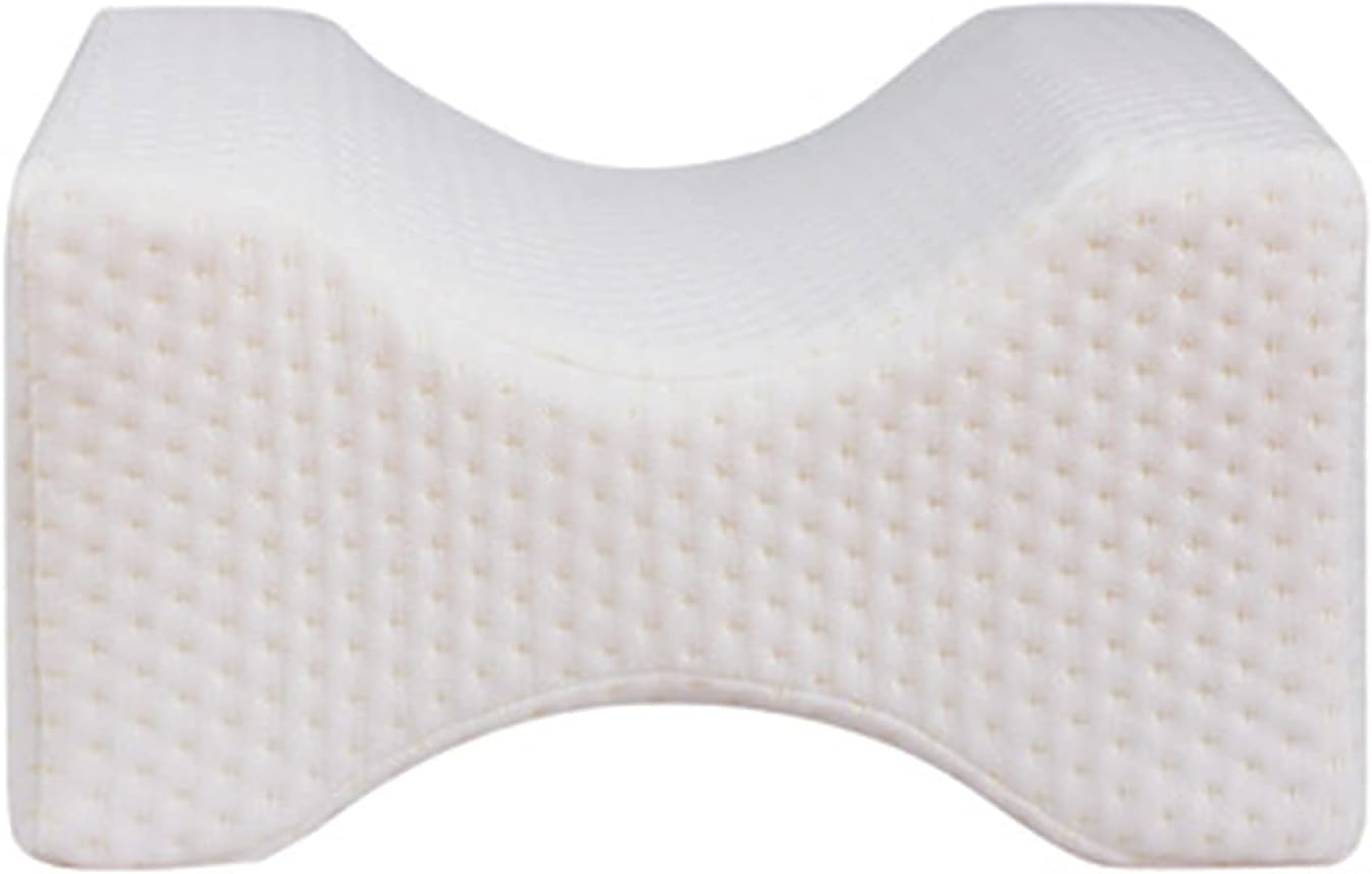 Leg Knee Pillow For Better Alignment, Better Sleep & Pain Relief | Great For Maternity & Side Sleepers, Contoured Memory Foam | BONUS Extra Velvet Cover