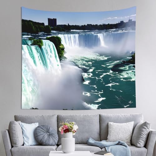 Grande tapisserie Niagara Fall JEJEA 152x130 cm pour décoration murale de chambre