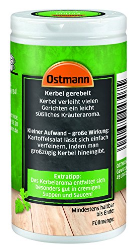 Foto von Ostmann Gewürze - Kerbel gerebelt | Kräuternote für Lammgerichten und deftige Eintöpfe | 8 g in der Streudose (Packung mit 5)