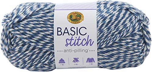 Image of LION BRAND YARN COMPANY YARN BASIC STITCH AN BLUE /WHITE