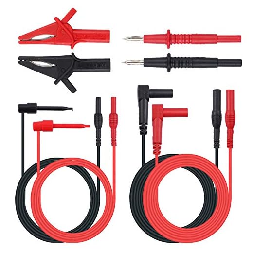 Proster Multímetro Puntas de Prueba 8-Pieces Electrónico Profesional Multímetro Cable de Prueba Kit de Accesorios Incluye Extensiones de Plomo Prueba Sondas Mini Ganchos Alligator Clips
