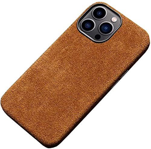 Coque Alcantara iPhone 13 Pro Max marron : l'accessoire idéal du quotidien pour votre écran