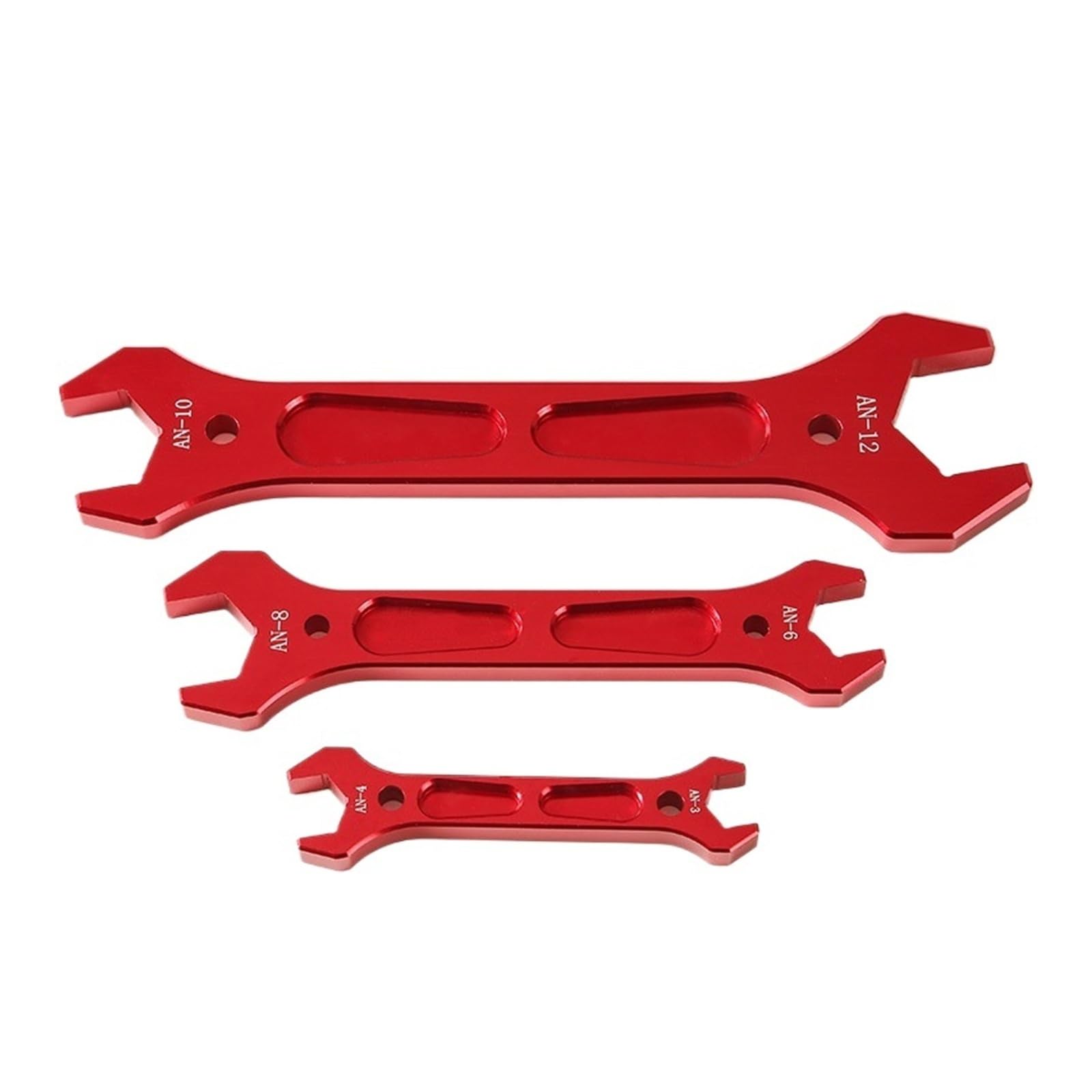yanyaxm Universal an Aluminum Wrench Hose Fitting Tool Socket Spanner Kit Double Ended AN3 AN4 AN6 AN8 AN10 AN12(1 Set (3pcs))
